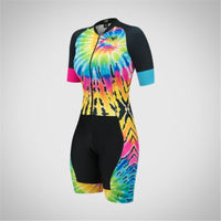 2020 Women's Triathlon Short Sleeve Cycling Jersey Sets Skinsuit Maillot Ropa Ciclismo Bicycle Clothing Bike Clothes Go Jumpsuit