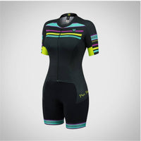 2020 Women's Triathlon Short Sleeve Cycling Jersey Sets Skinsuit Maillot Ropa Ciclismo Bicycle Clothing Bike Clothes Go Jumpsuit