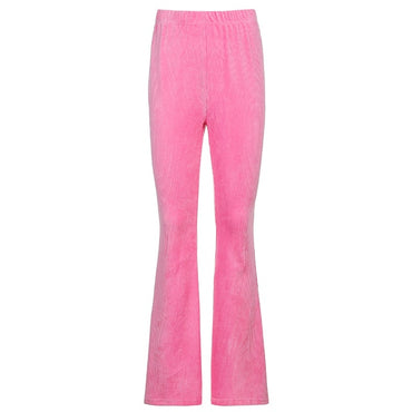 Sweetown Corduroy Khaki Aesthetic Brown Flare Pants Elastic High Waist Womens Jogger Sweatpants Vintage 90s E Girl Trousers Y2K