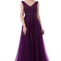 SSYFashion Hot Sell Sweet Light Blue Lace V-neck Lacing Long Evening Dress The Bride Party Sexy Backless Prom Dresses Custom