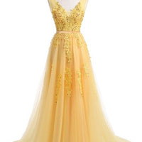 SSYFashion Hot Sell Sweet Light Blue Lace V-neck Lacing Long Evening Dress The Bride Party Sexy Backless Prom Dresses Custom