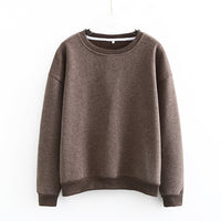 Tangada Women couple sweatshirt fleece 100% cotton amygreen oversized hood hoodies sweatshirts plus size SD60