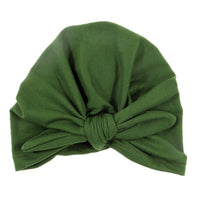 Nishine Baby Turban Hat with Bow Children Hats Cotton Blend Newborn Beanie Top Knot Caps Kids Headwear Photo Props Shower Gift