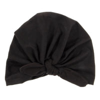 Nishine Baby Turban Hat with Bow Children Hats Cotton Blend Newborn Beanie Top Knot Caps Kids Headwear Photo Props Shower Gift
