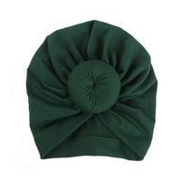 Nishine Baby Turban Hat with Bow Children Hats Cotton Blend Newborn Beanie Top Knot Caps Kids Headwear Photo Props Shower Gift