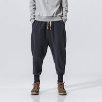 MrGB Harem Pants Men Japanese Casual Cotton Linen Trouser Man Jogger Pants Chinese Baggy Pants