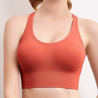 Workout Female Sport Top Crop Fitness Active Wear For Yoga Gym Brassiere Women's Sportswear Push Up Seamless Sports Bra