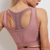 Women's Sportswear Yoga Set Workout Clothes Athletic Wear Sports Gym Fitness suits High Waist Hollow Leggings +Sport Bra