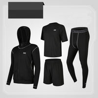 5 Pcs/Set Men's Tracksuit Compression Sports Suit Gym Fitness Clothes Running Jogging Sport Wear Training Workout Tights