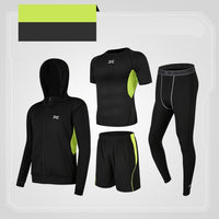 5 Pcs/Set Men's Tracksuit Compression Sports Suit Gym Fitness Clothes Running Jogging Sport Wear Training Workout Tights