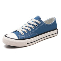 2021 Men Canvas Sneakers Lovers Comfortable Casual Men's Spring Shoes Flats White Black Blue Breathable Man Walking Shoes S19