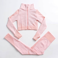 Yoga Sets Women Fitness Sportswear Seamless Women's Suit Outfit Long Sleeve Yoga Clothing Female Sport Gym Wear Running Clothes