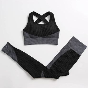 Yoga Sets Women Fitness Sportswear Seamless Women's Suit Outfit Long Sleeve Yoga Clothing Female Sport Gym Wear Running Clothes