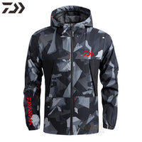 New Men's Spring Thin Hoodie Breathable Quick Dry Fishing Jacket Daiwa Sun Protection Outdoor Sport Fishing Clothe Daiwa Wear