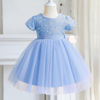 Girls Ruffles Princess Dress For Kids Wedding Elegant Party Tutu Prom Gown Children Birthday Pageant Communion Formal Vestidos