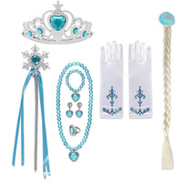 Autumn Winter Frozen 2 Elsa Princess Cosplay Snow Queen Dress Girl White Long Sleeve Mesh Prom Gown Kids Halloween Party Costume