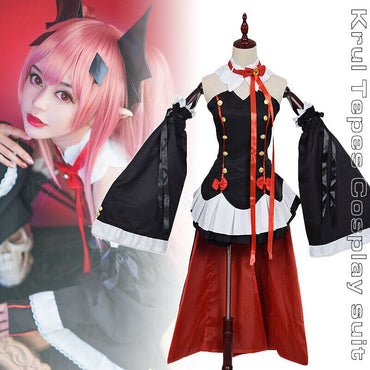 Krul Tepes Anime Owari no Seraph (Seraph of the End: Vampire Reign) Krul Tepes Cosplay Costume JK Uniforms Dress Full Set
