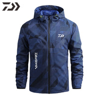 New Men's Spring Thin Hoodie Breathable Quick Dry Fishing Jacket Daiwa Sun Protection Outdoor Sport Fishing Clothe Daiwa Wear