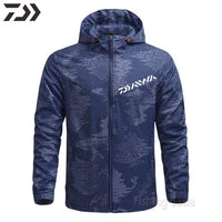 New Men's Spring Thin Hoodie Breathable Quick Dry Fishing Jacket Daiwa Sun Protection Outdoor Sport Fishing Clothe Daiwa Wear